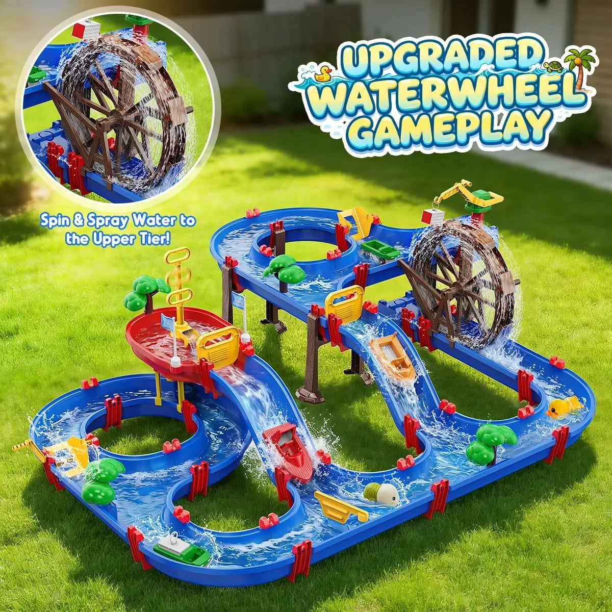 VATOS Outdoor Water Wheel Table Playset
