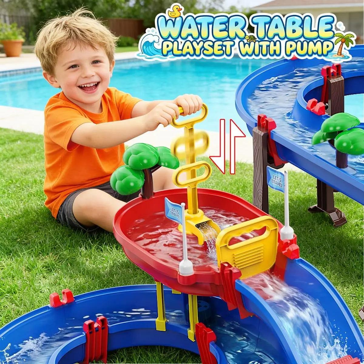 VATOS Outdoor Water Wheel Table Playset