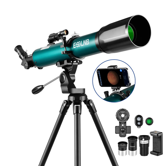 Telescope for Adults Astronomy, 80mm Aperture 700mm Refractor Telescopes for Beginners, Professional High Transmission Travel Telescope with Stargazing APP Phone Adapter