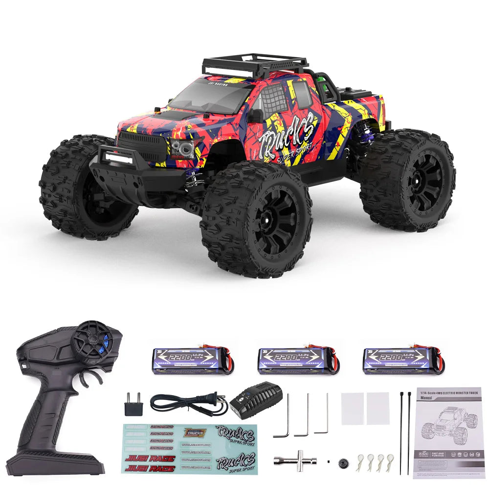 MT14R PT14R 1:14 3600KV 2200Mhz Lithium Battery RC Truck 4X4 Remote Control [Special Price] 30% Local Ship Rc Cars JIUSI