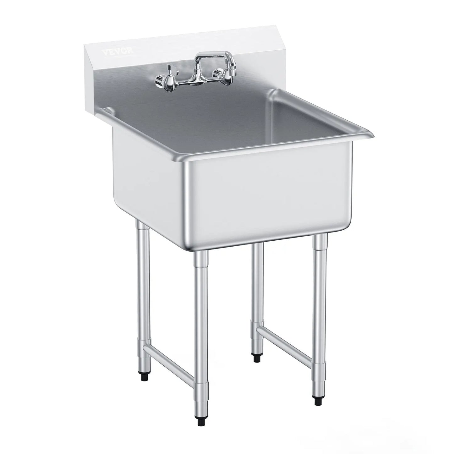 SucceBuy Stainless Steel Prep Sink 1 Compartment