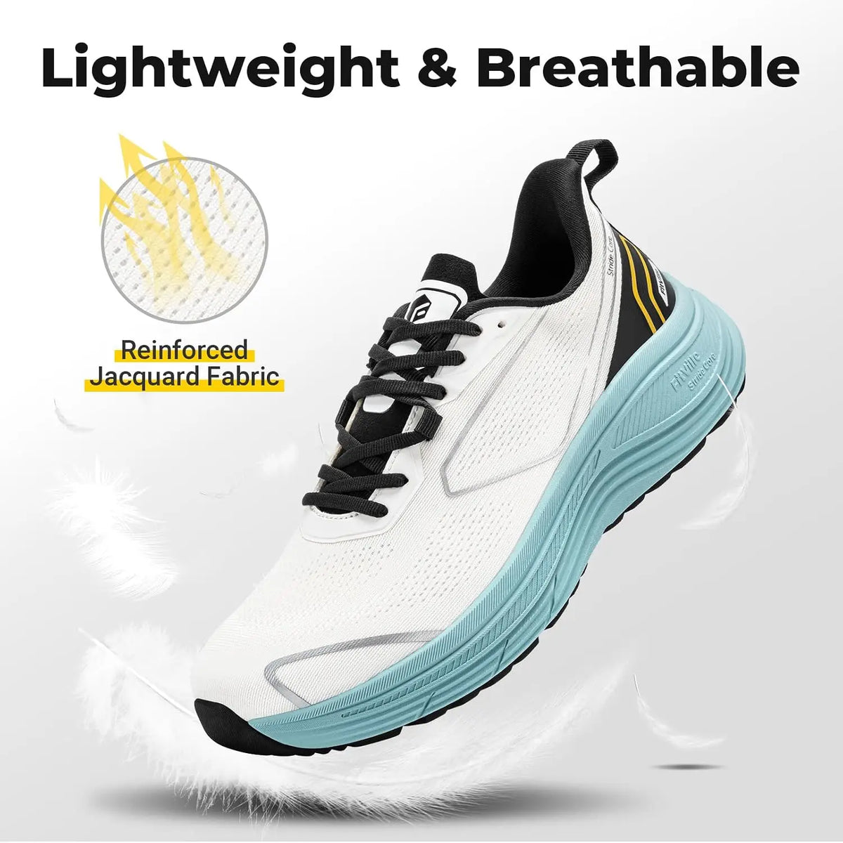 Fitville Men Wide Fit Running Shoes With Arch Support
