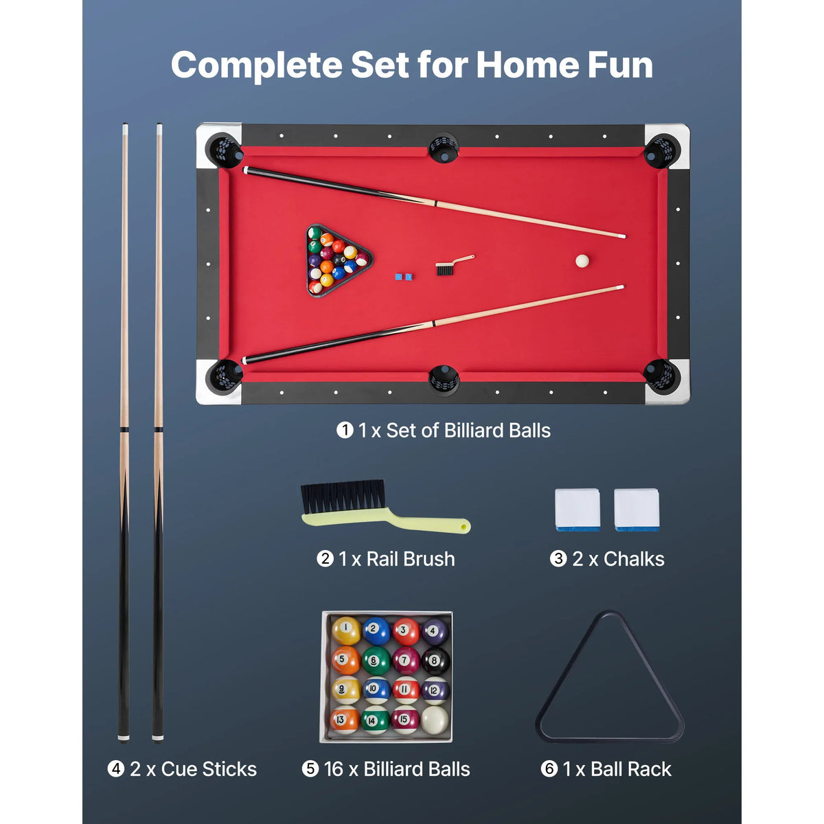 SucceBuy Adjustable Pool Table Game Set