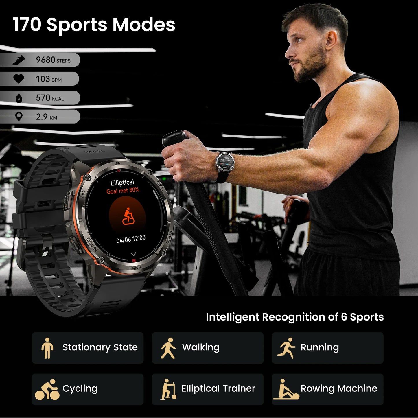 KOSPET Tank T3 Ultra 2 GPS Smartwatch Bluetooth Calling