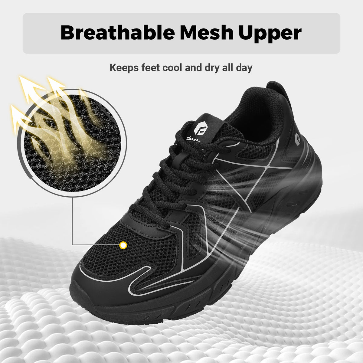 FitVille Mens Cushioned Walking Sneakers