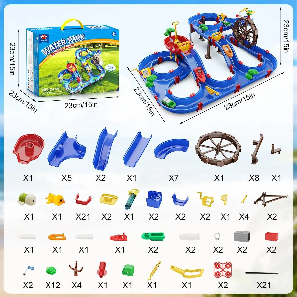VATOS Outdoor Water Wheel Table Playset