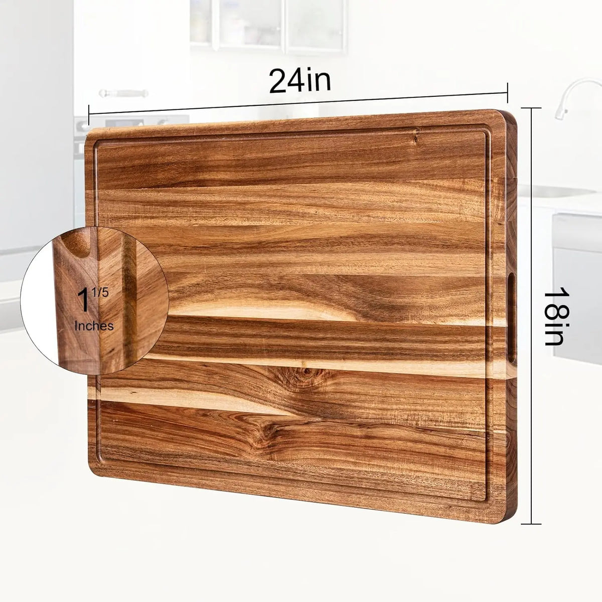Twister.CK Reversible Wood Cutting Board With Handle
