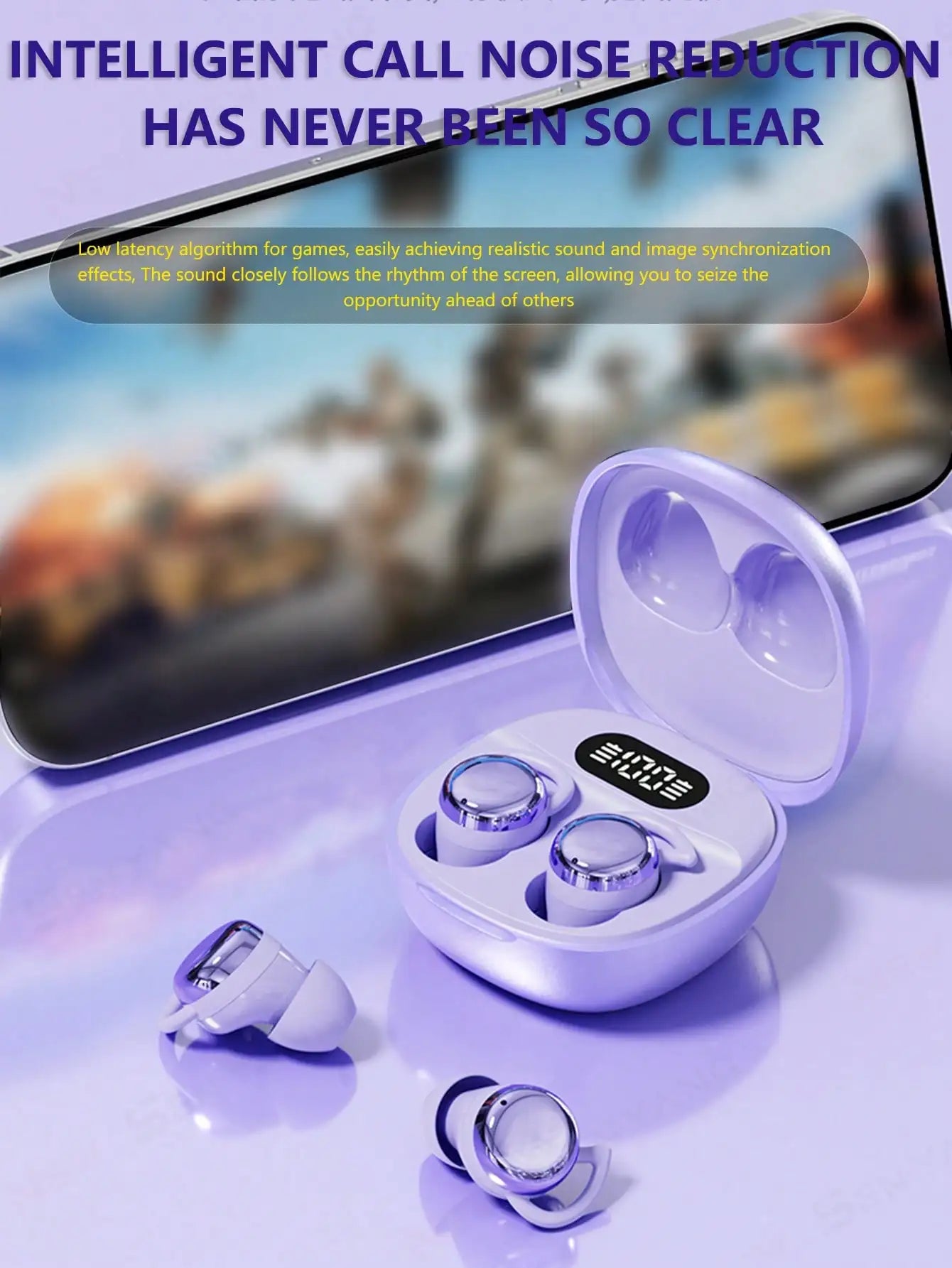 New True Wireless In-Ear Earphones, Bluetooth Sleeping Earbuds, Couples Video Earphones, Mini Earphones, Comfortable TWS HIFI Dolby Bass Stereo HD Calling Earphones Suitable For Android Phones, Music Earphones, Smart Earphone