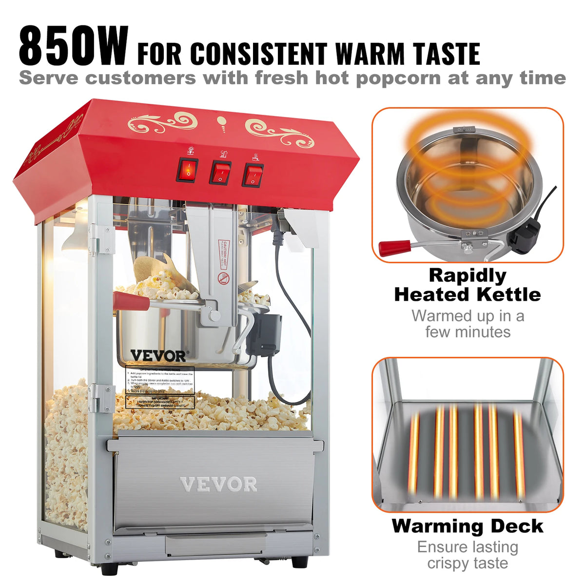 SucceBuy Electric Countertop Popcorn Popper