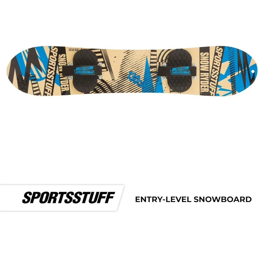 SportsStuff Wood Snowboards/Snow Sleds - Beginner Kids Winter Sports Accessories - 90cm-130cm Models