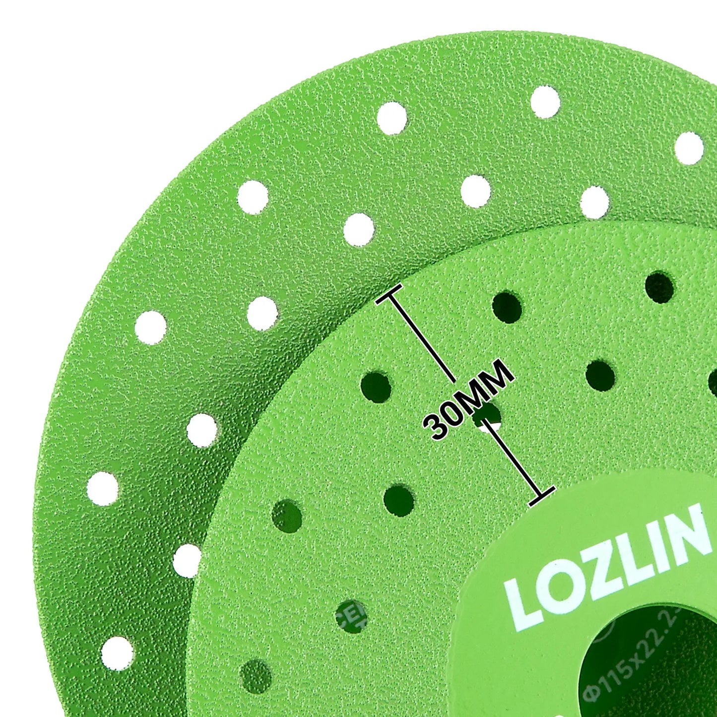 LOZLIN 3PCS/3PCS 115mm Diamond Saw Blades For Cutting And Grinding Tile And Marble,Ceramic, 45 Degree Chamfered Cutting Disc Porous Design, Angle Grinder Tools