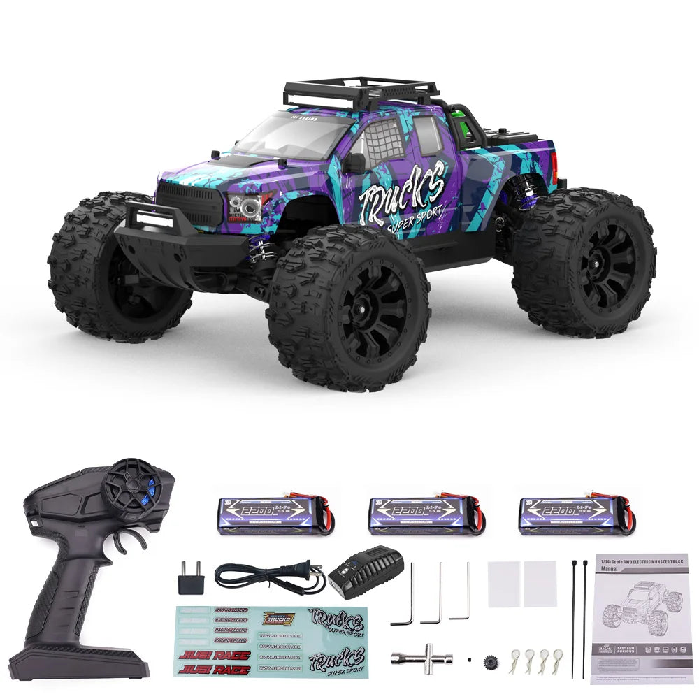 MT14R PT14R 1:14 3600KV 2200Mhz Lithium Battery RC Truck 4X4 Remote Control [Special Price] 30% Local Ship Rc Cars JIUSI