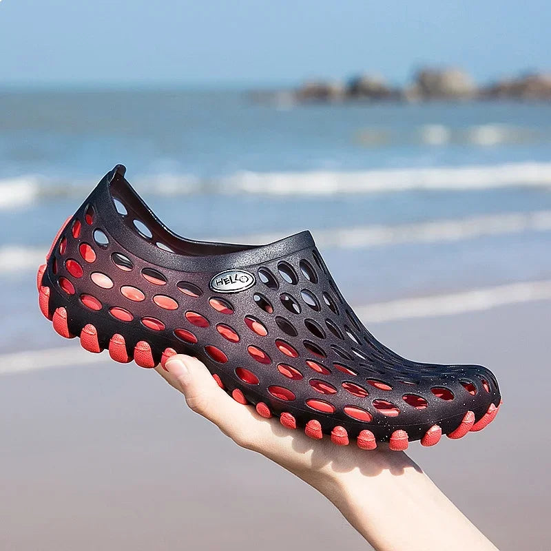 Men Vacation Beach Sandals Unisex Travel Leisure Slippers Outdoor Wading Shoes Women Large Size Light Aqua Garden Shoes