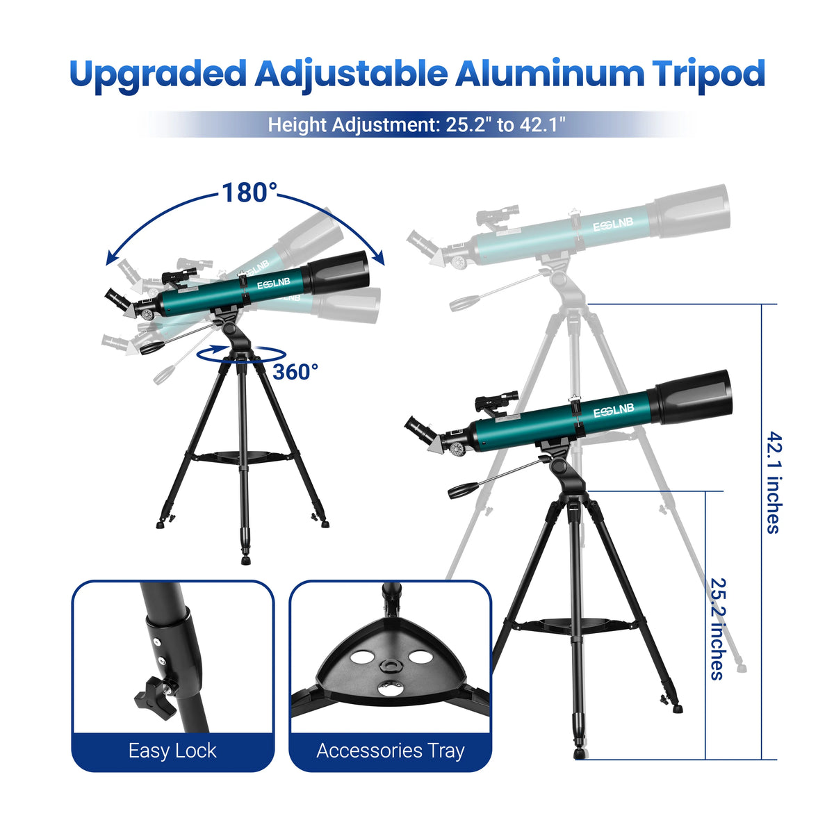 Telescope for Adults Astronomy, 80mm Aperture 700mm Refractor Telescopes for Beginners, Professional High Transmission Travel Telescope with Stargazing APP Phone Adapter