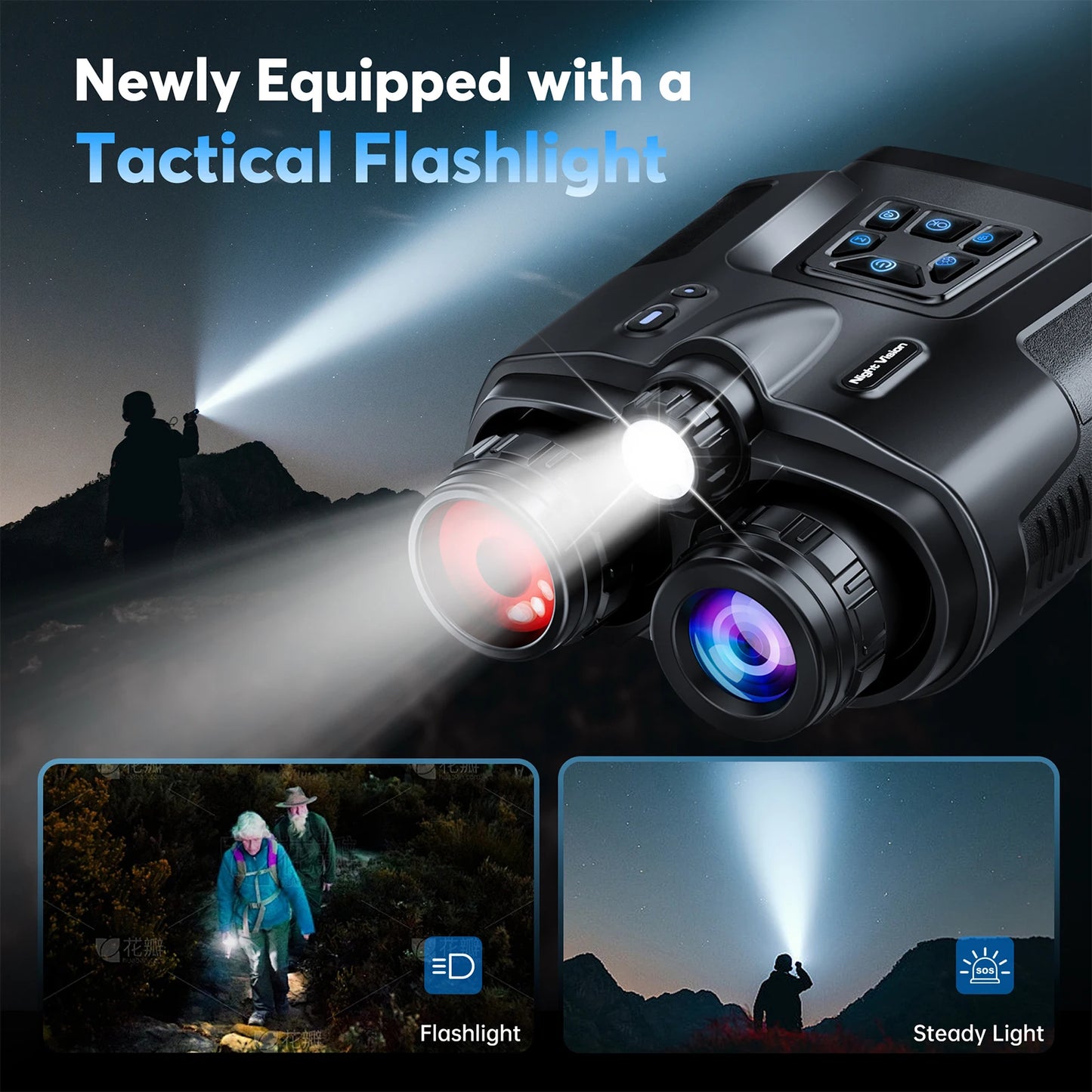 USB Rechargeable 4K Night Vision Binoculars With 8X Zoom