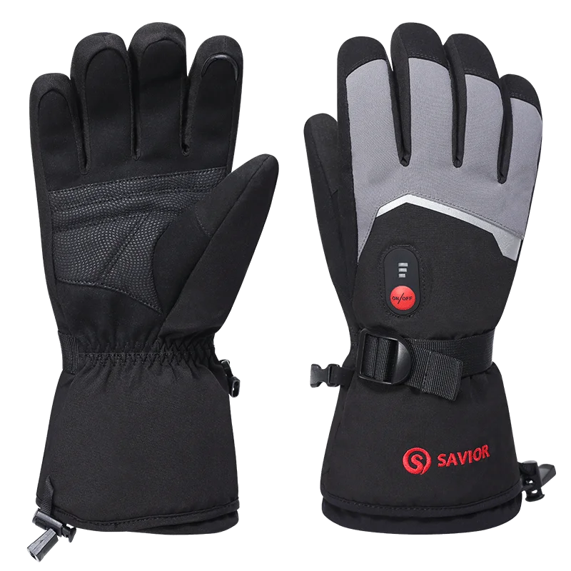Savior Heat Winter Mittens Ski Heated Gloves Rechargeable Eelctric Battery for Men Women Keep Warm Heated Outdoor Sports Gloves
