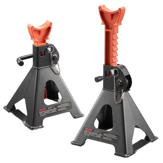 Heavy Duty Steel Jack Stands 3 Ton Capacity 6 600 lbs Adjustable Height 10.8-16.3 in Double Locking for SUV Pickup Car UTV ATV