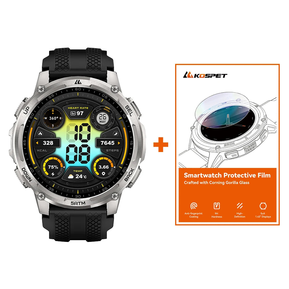 Kospet Tank T4C Smartwatch Outdoor Rugged GPS