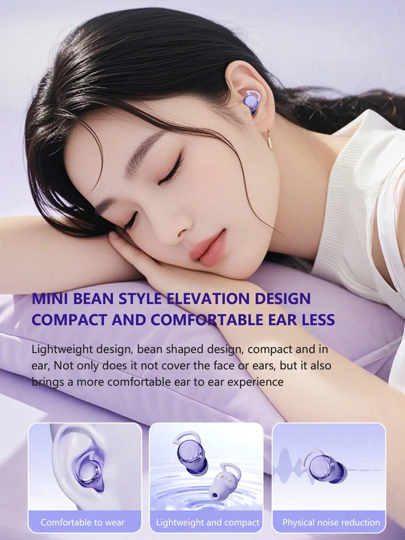 New True Wireless In-Ear Earphones, Bluetooth Sleeping Earbuds, Couples Video Earphones, Mini Earphones, Comfortable TWS HIFI Dolby Bass Stereo HD Calling Earphones Suitable For Android Phones, Music Earphones, Smart Earphone