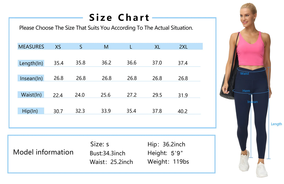 THE GYM PEOPLE Women‘’s V Cross Waist Yoga Leggings with High Waisted Tummy Control