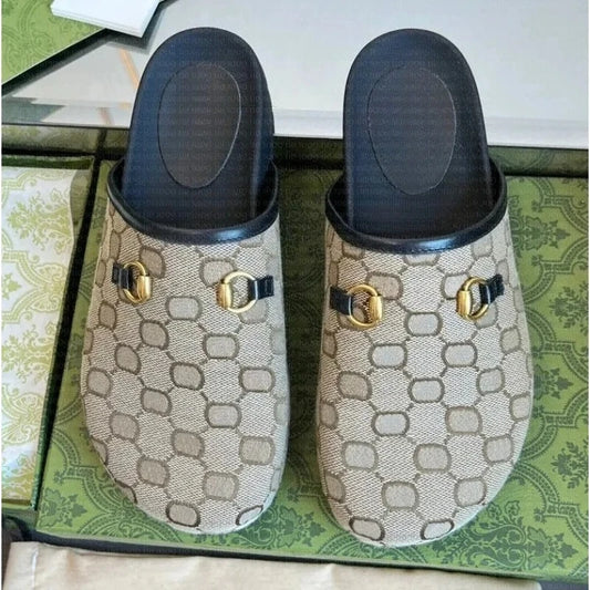 Hot Designer High-end Men's and Women's Casual Mule Shoes Flat Versatile Streetwear Shoes Summer Slippers and Sandals