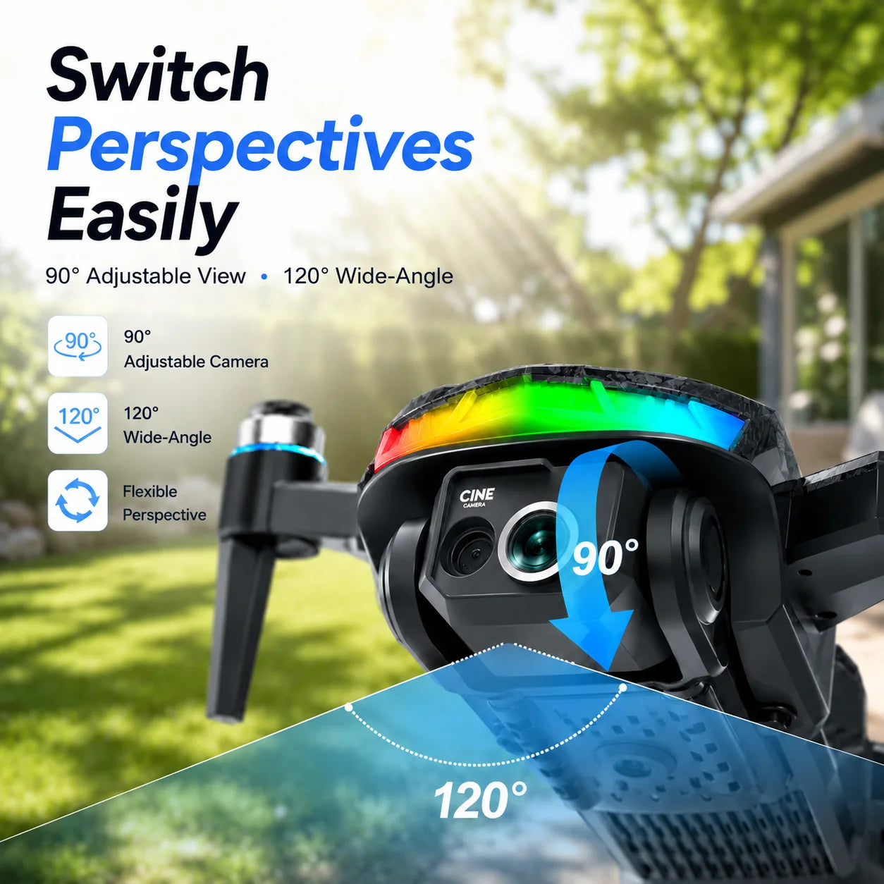 ZNLYRION RC Drone With Brushless Motors And Dual HD Camera
