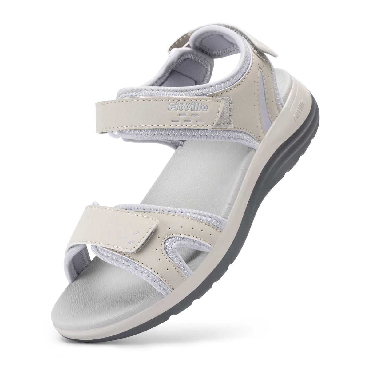 FitVille Womens Adjustable Arch Support Open Toe Sandals
