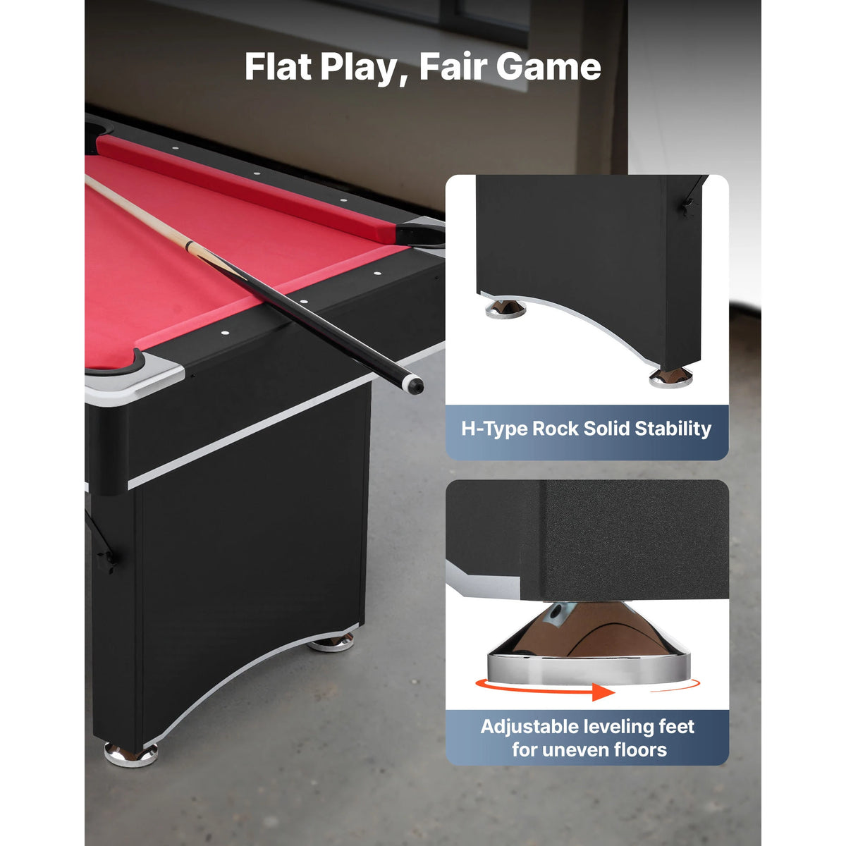 SucceBuy Adjustable Pool Table Game Set