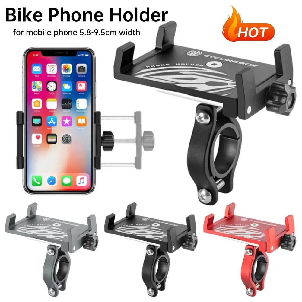 Shunmaii Bike Phone Holder Aluminum Handlebar Mount