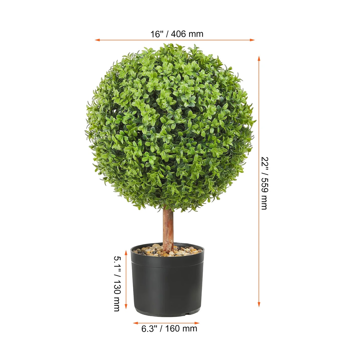 SucceBuy Artificial Boxwood Spiral Topiary Tower Plant
