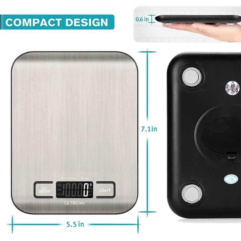 Ultrean Digital Kitchen Scale 5000g 1g LCD Display
