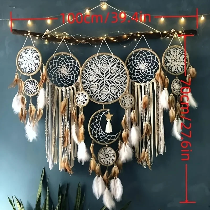 Dream Catcher Moon And Sun Bohemian Wall Decor